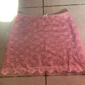 Pretty in pink urban outfitters lace mini skirt